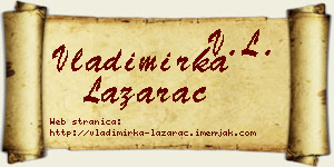 Vladimirka Lazarac vizit kartica